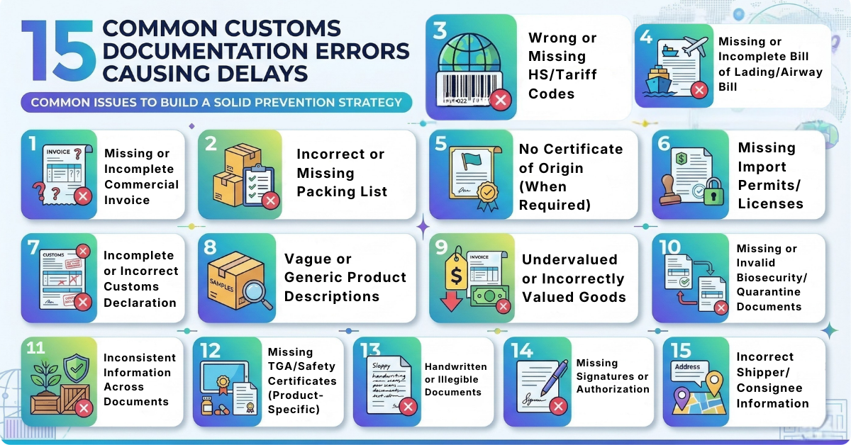 Documents Error That Cause Customs Delays: 15 Common Errors & How to ...